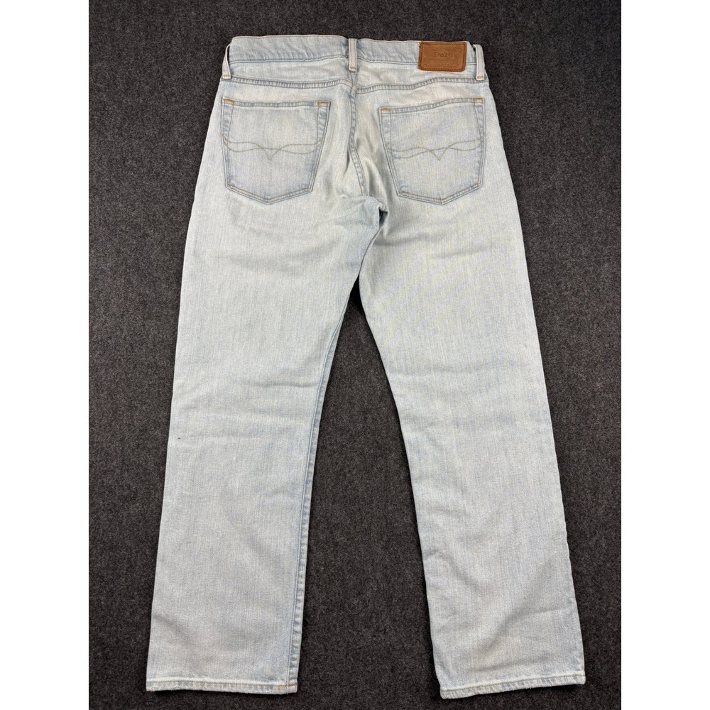 Polo Ralph Lauren Mens Light Wash Straight Leg Stretch Jeans 31x30 Fits 32x30 - Picture 2 of 12